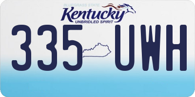 KY license plate 335UWH