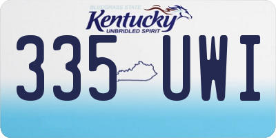 KY license plate 335UWI