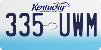 KY license plate 335UWM