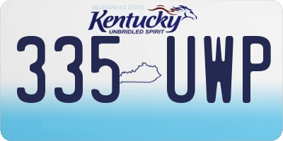 KY license plate 335UWP
