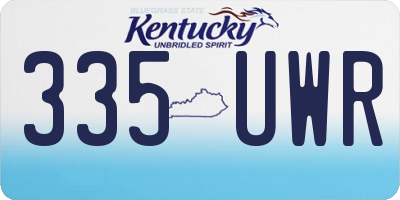 KY license plate 335UWR