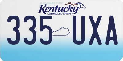 KY license plate 335UXA