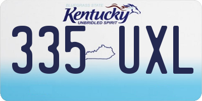 KY license plate 335UXL