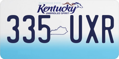 KY license plate 335UXR