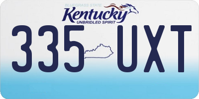 KY license plate 335UXT