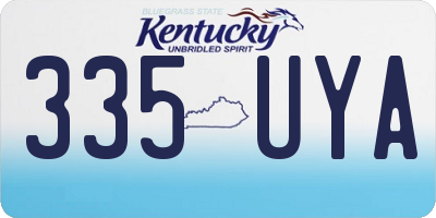 KY license plate 335UYA