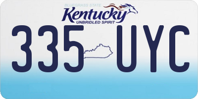 KY license plate 335UYC