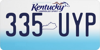 KY license plate 335UYP