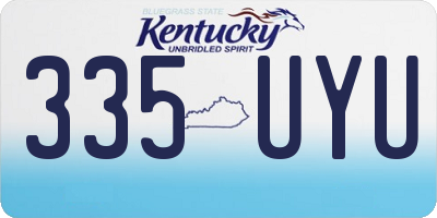 KY license plate 335UYU