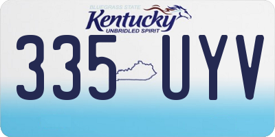 KY license plate 335UYV