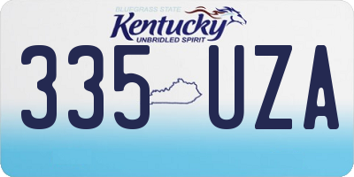 KY license plate 335UZA