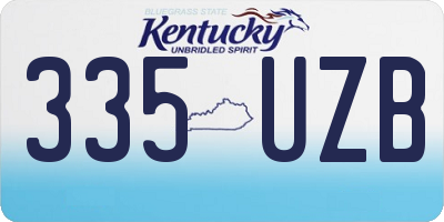 KY license plate 335UZB