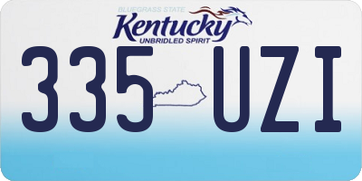 KY license plate 335UZI
