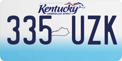 KY license plate 335UZK