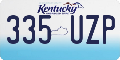 KY license plate 335UZP