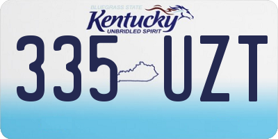 KY license plate 335UZT