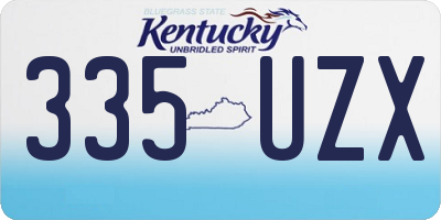 KY license plate 335UZX