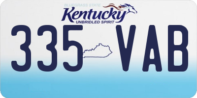 KY license plate 335VAB