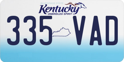 KY license plate 335VAD