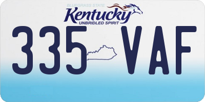 KY license plate 335VAF