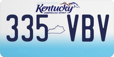 KY license plate 335VBV