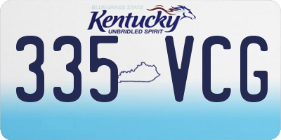 KY license plate 335VCG