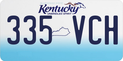 KY license plate 335VCH