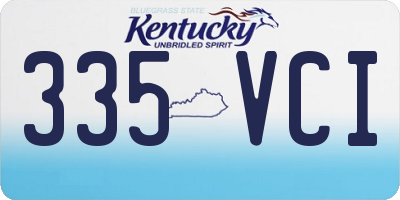 KY license plate 335VCI