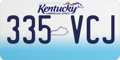 KY license plate 335VCJ