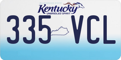 KY license plate 335VCL