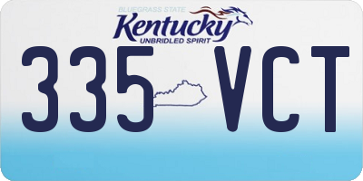 KY license plate 335VCT