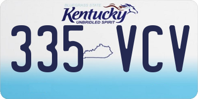 KY license plate 335VCV