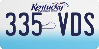 KY license plate 335VDS