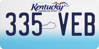 KY license plate 335VEB