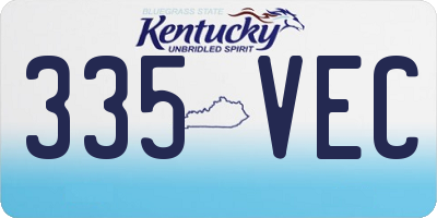 KY license plate 335VEC