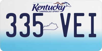KY license plate 335VEI