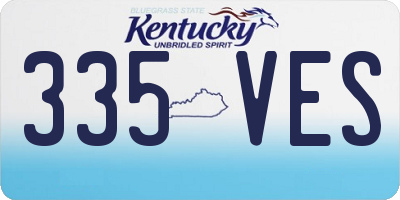 KY license plate 335VES