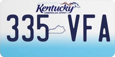 KY license plate 335VFA