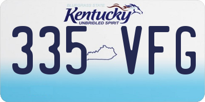 KY license plate 335VFG