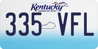KY license plate 335VFL