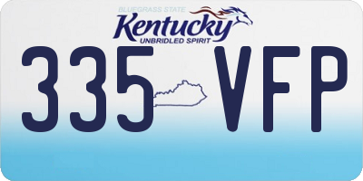 KY license plate 335VFP