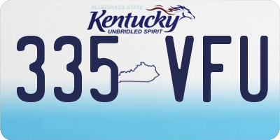 KY license plate 335VFU