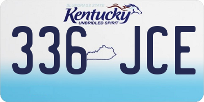 KY license plate 336JCE