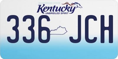 KY license plate 336JCH