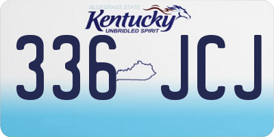 KY license plate 336JCJ