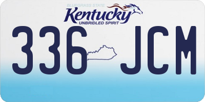 KY license plate 336JCM
