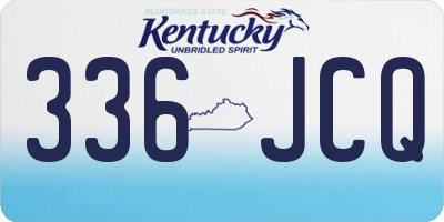 KY license plate 336JCQ