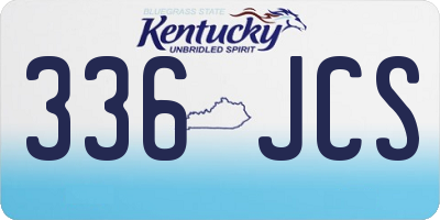 KY license plate 336JCS