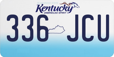 KY license plate 336JCU