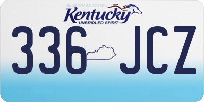 KY license plate 336JCZ
